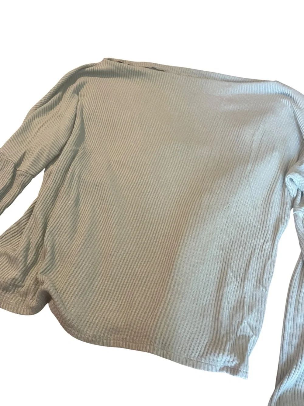Kim Rogers Ribbed Long Sleeve Top - Sage Green